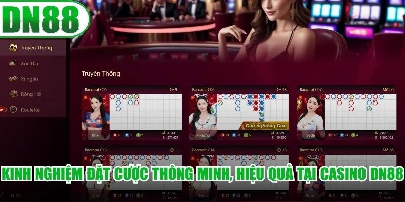 Kinh nghiệm đặt cược thông minh, hiệu quả tại casino DN88