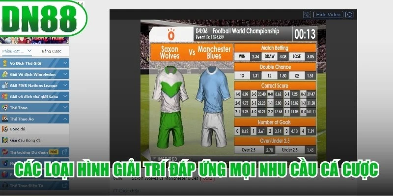 Các loại hình giải trí đáp ứng mọi nhu cầu cá cược tại sảnh chơi